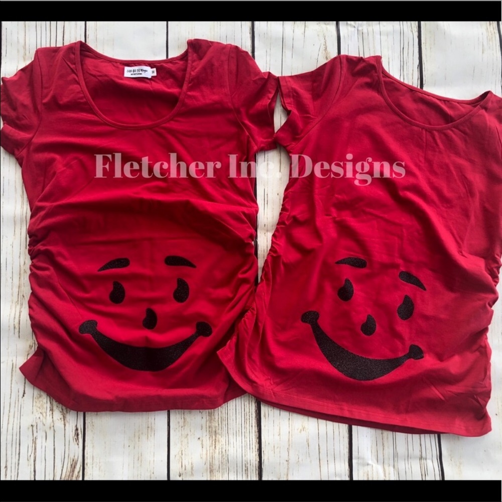 Adorable kool aid man maternity top